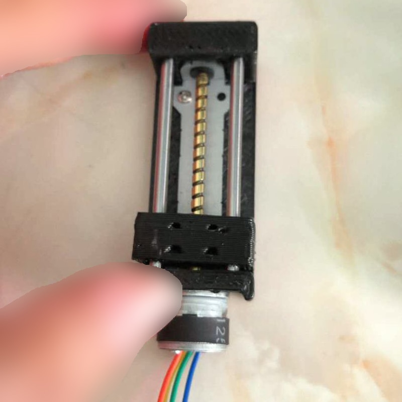 Motor paso a paso de tornillo lineal micro de 15mm, 2 fases, 4 cables, usado con deslizador de soporte