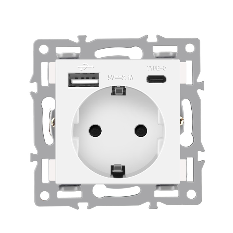 NYWP-wall mount module diy European standard white glass panel power socket switch button, hdmi, free combination of functions: Ivory