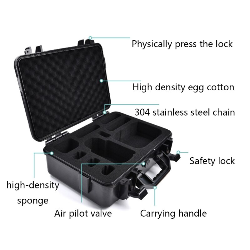 Boîte de rangement étanche et antidéflagrante, mallette de transport de grande capacité pour accessoires de Drone DJI Mini 2