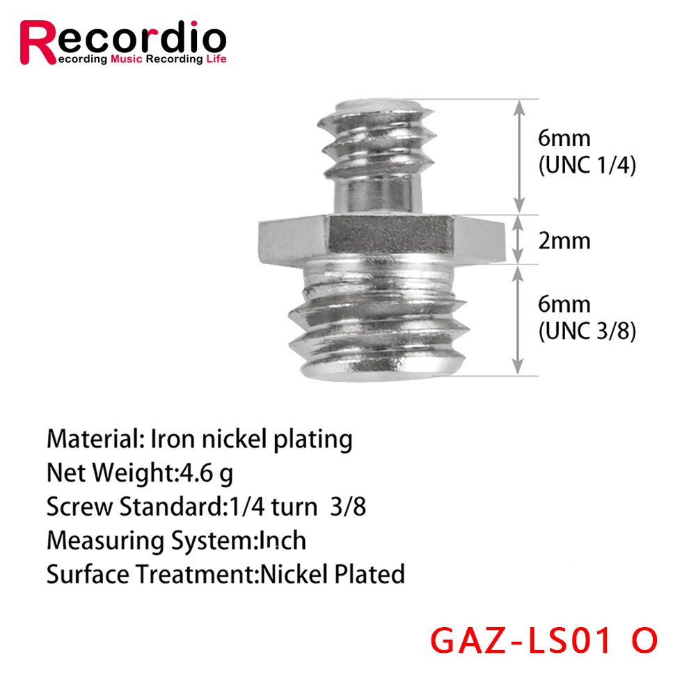 GAZ-LS01 C 3/8 Femelle À 5/8 "Filetage Mâle Convertir Vis Adaptateur Pour Pied De Micro Support Micro Studio D'enregistrement: GAZ-LS01 O