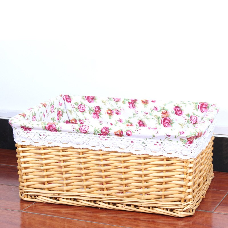Bamboo Weaving Storage Basket Fruit Picnic Basket Rattan Storage Box For Cosmetics Snacks Tea Book Organizer Handiwork mx0117109