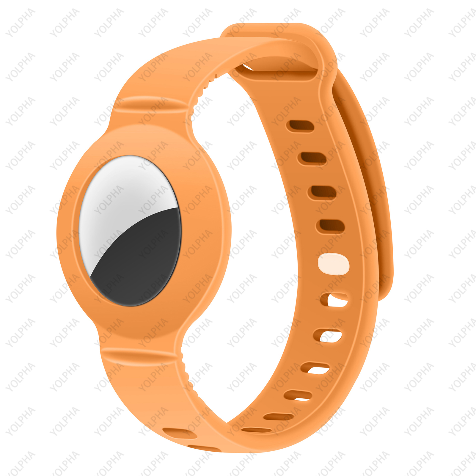 AirTag Case Silicone Strap Adjustable Wristband Anti-Scratch AirTag Protective Bracelet Holder Accessories Tracker for Children: Ivory