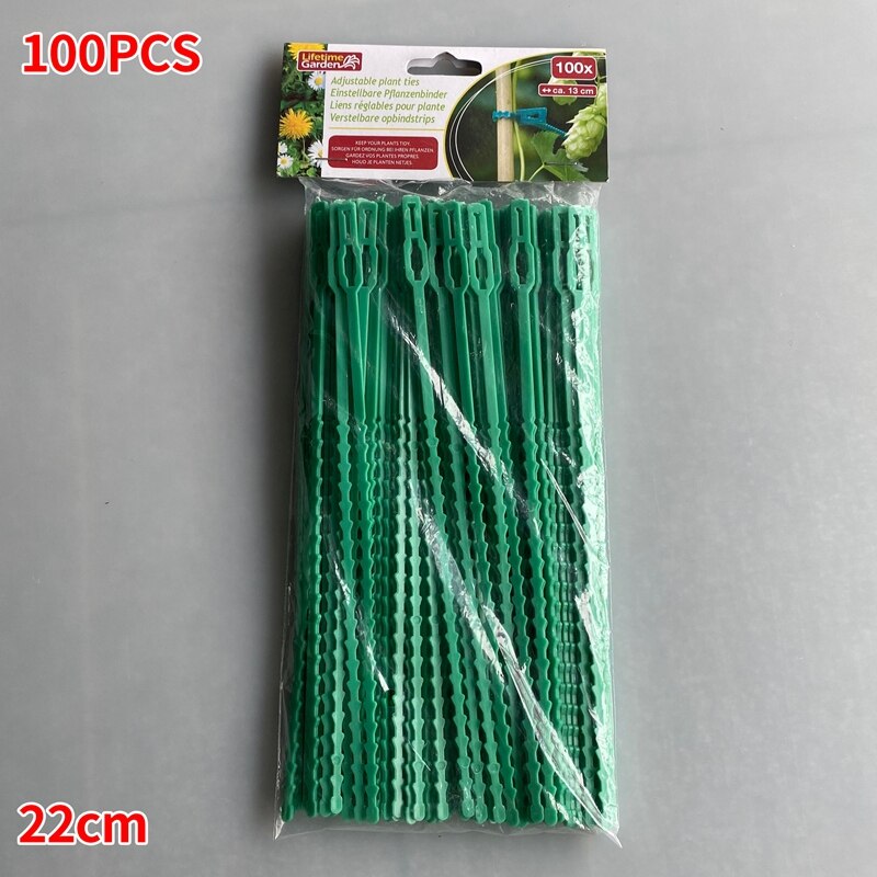 10/20/50/100PCS Self-locking Plastic Tie Adjustable Plastic Plant Cable Tie Reusable Garden Cable Tie Plastic Zip Loop Wire Wrap: 100PCS 22cm