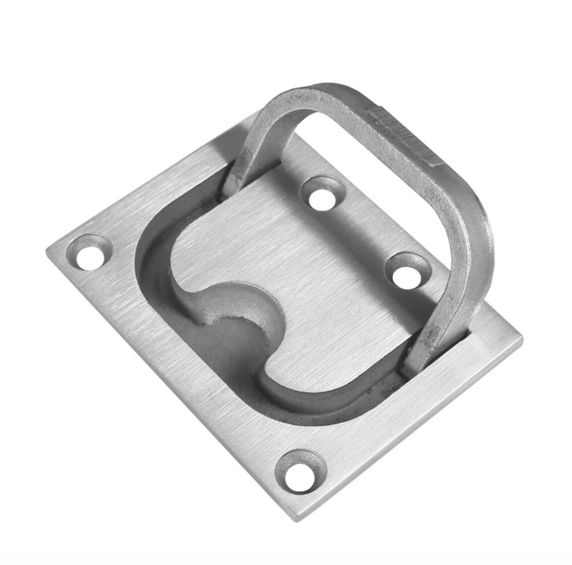 Durable Stainless Steel Marine Boat Deck Hatch Flush Pull Lift Handle Ring Door Knobs Handles Pull Ring: 76x57mm