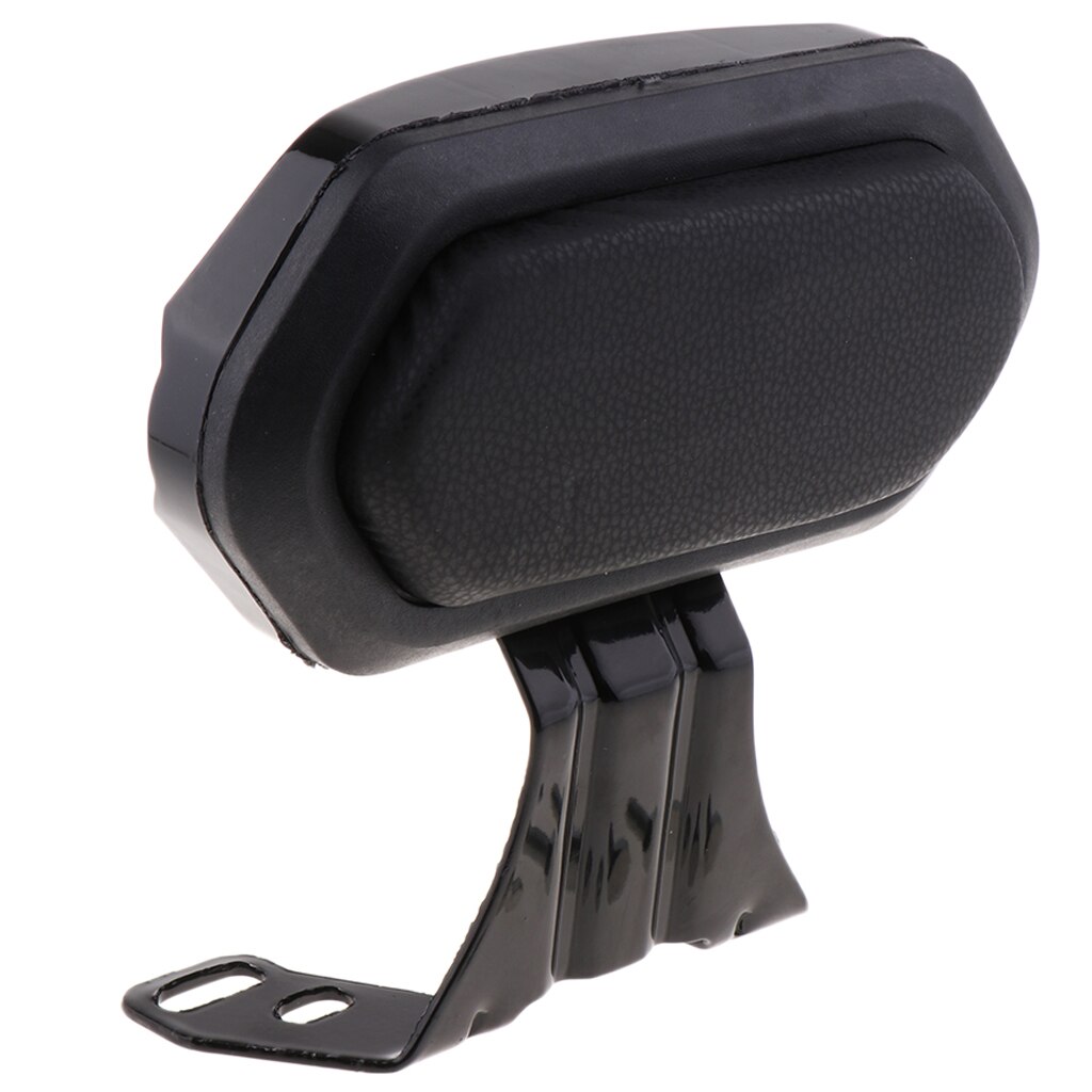Universal Motorcycle Adjustable Rear Backrest Sissy Bar Cushion Pad - Black