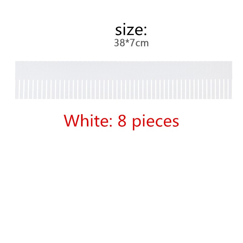 Verstelbare Plastic Lade Divider Diy Opslag Planken Huishoudelijke Gratis Combinatie Partitie Boord Ruimtebesparend Divisie Gereedschappen: white 8 PCS