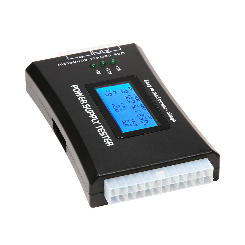 Controleer Quick Digitale Lcd Power Bank Supply Tester Computer 20/24 Pin Voeding Tester Meet Tool 24Pin, atx 20Pin Interface
