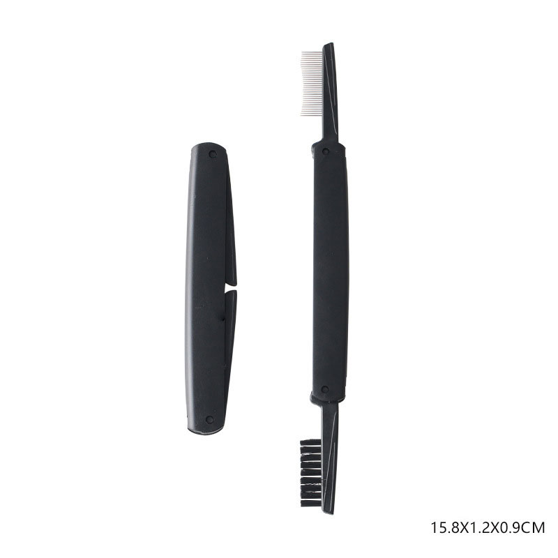 1 Stuks Zwart Opvouwbare Wimper Borstel Kam Schoonheid Make-Up Lash Separator Roestvrij Staal Wimper Krultang Mascara Curl Cosmetisch Hulpmiddel: Rood
