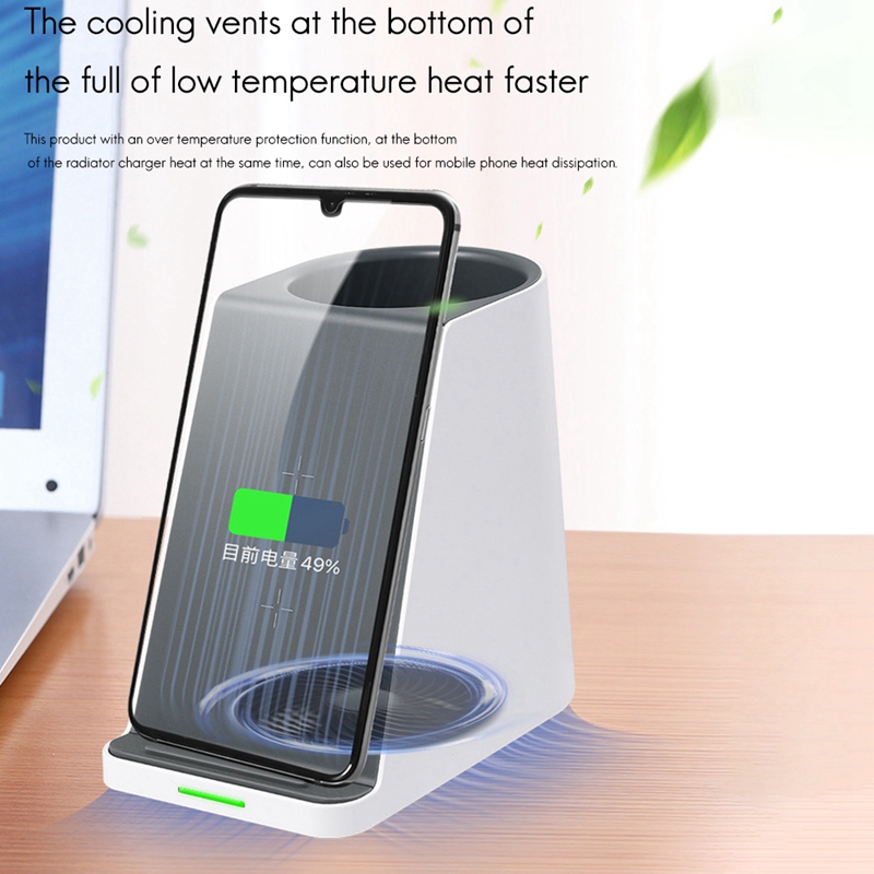 10W Wireless Charger Desk Stand Organizer Wireless Charging Station for iPhone and Samsung , Desk Storage Caddy