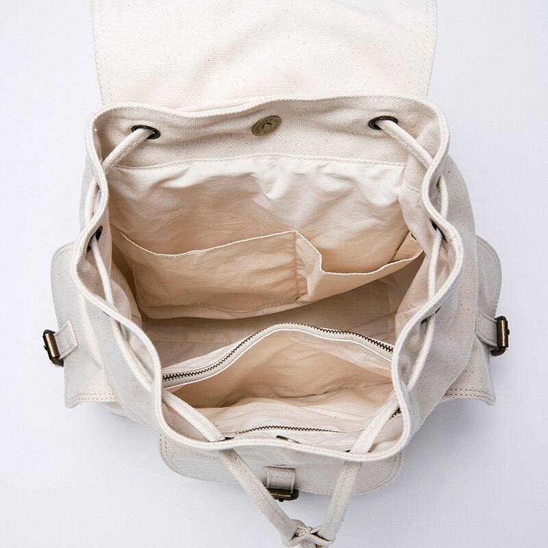 Atinfor lässig Leinwand Eco Baumwolle Frauen Rucksack Schule Taschen für Jugendliche Mädchen Anti Diebstahl Rucksäcke Buch tasche