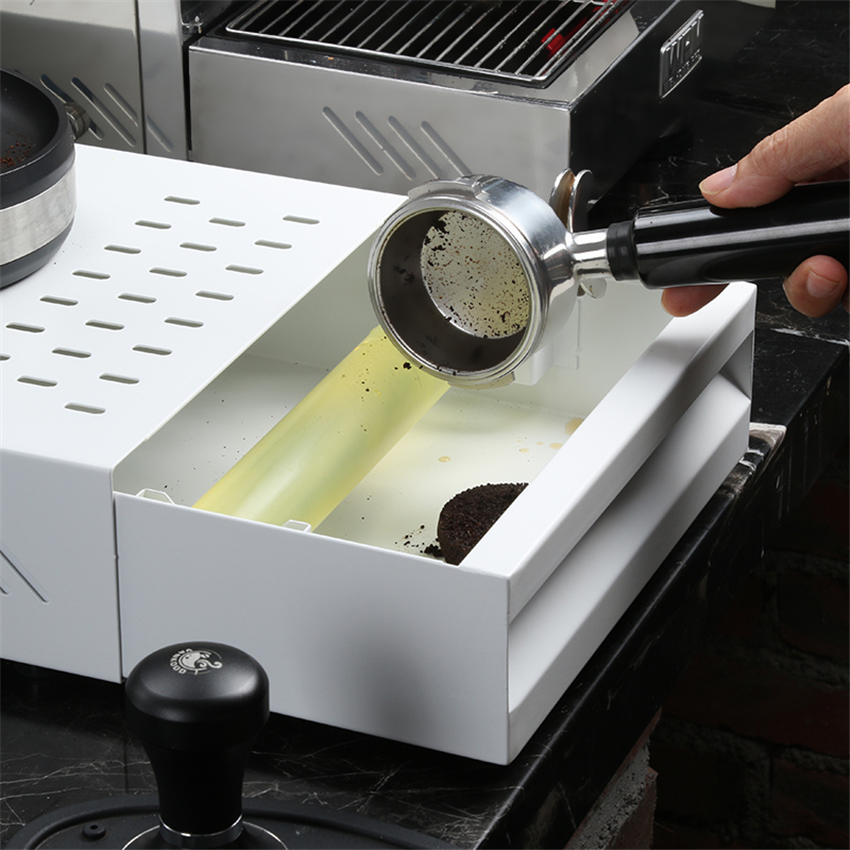 Caja de golpe de café de acero inoxidable de hierro Espresso con cajón de escoria de café no salpicar molinillo de Café Manual accesorios de café