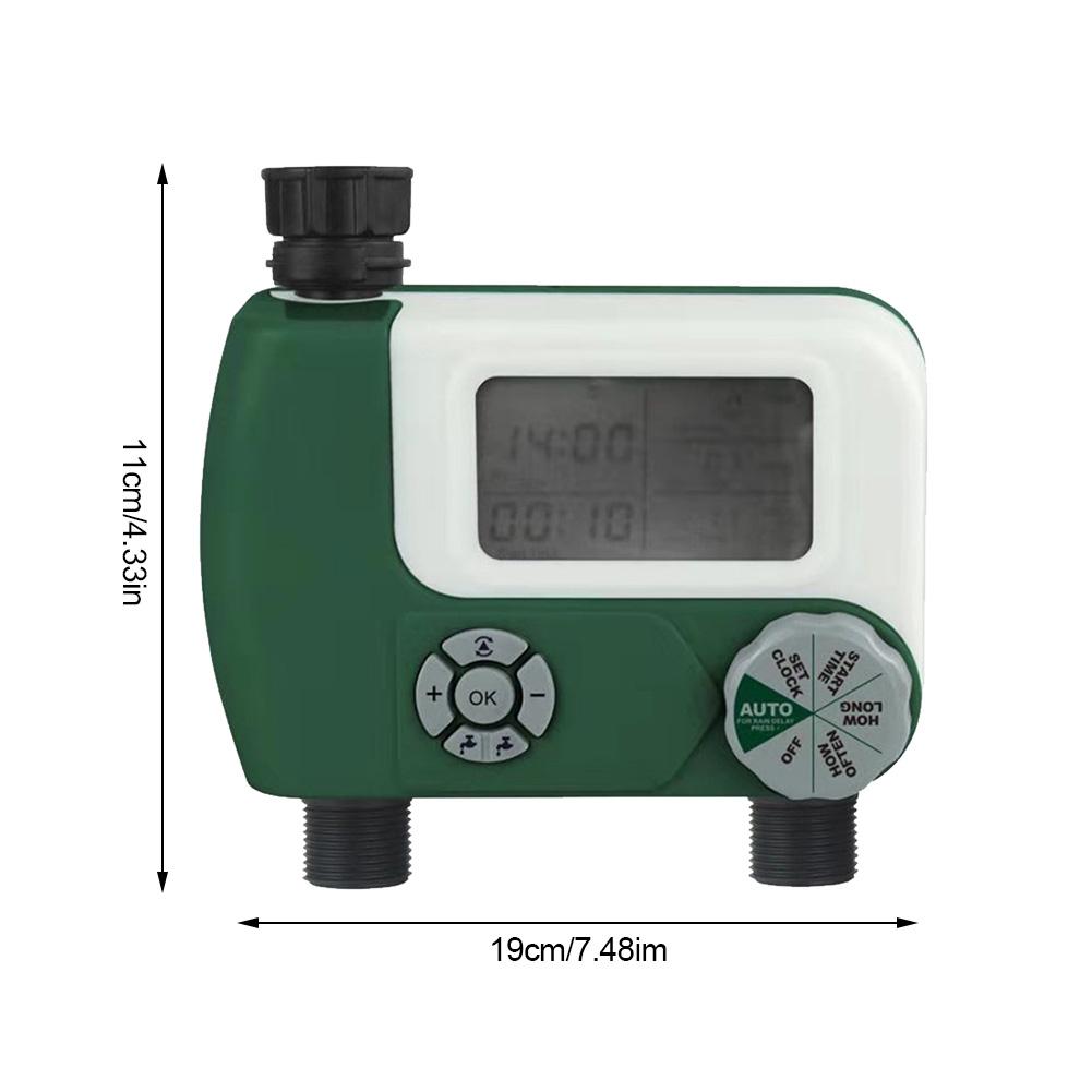 Water Timer Garden Sprinkler Automatic Watering Sprinkler System Irrigation Controller Programmable Hose Faucet Timer 2 Outlet