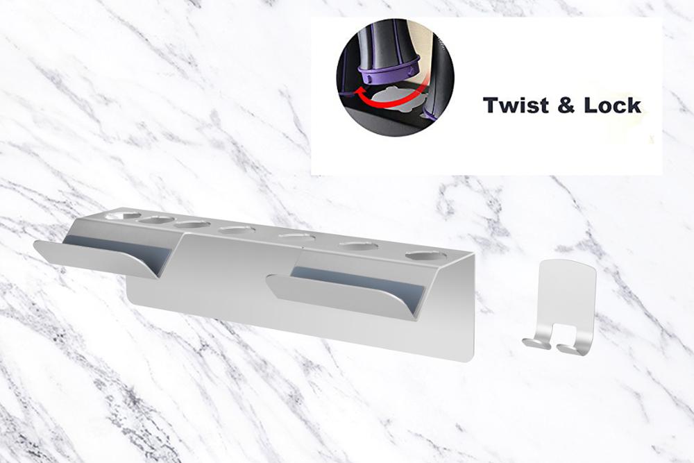 YILONG storage Stand for Dyson Airwrap Styler airwrap rack, Hair Curling Wand Holder, Countertop Bracket Storage Rack: silver