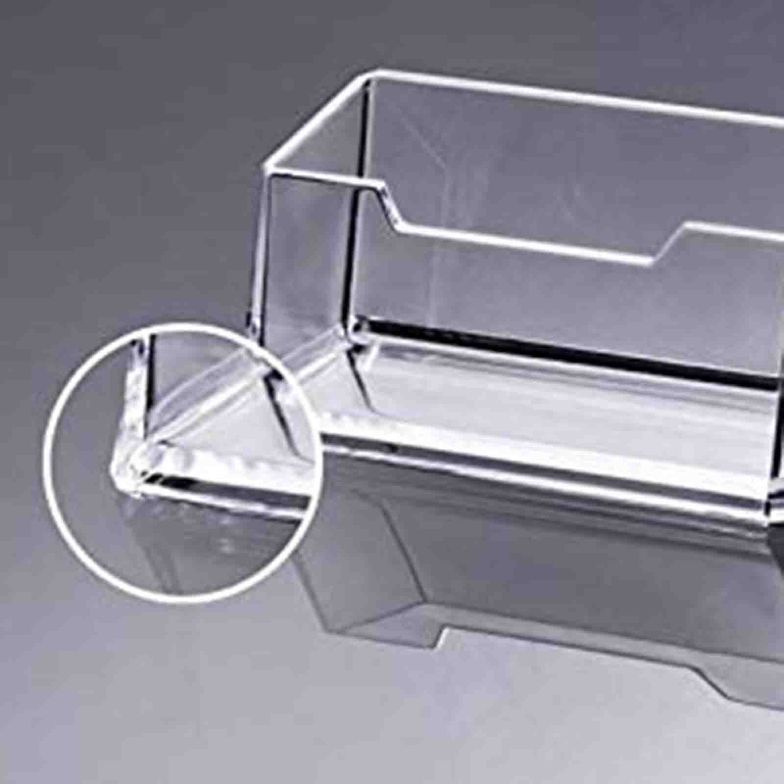 3PCS General Clear Plastic Desktop Business Card Holders Display Stands Transparent Card Case Box School Office Supplies