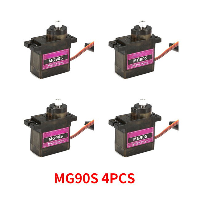 2/4/5/10/20 Pcs MG90S All metal gear 9g Servo SG90 Upgraded version For Rc Helicopter Plane Boat Car MG90 9G Trex 450 RC Robot: Burgundy