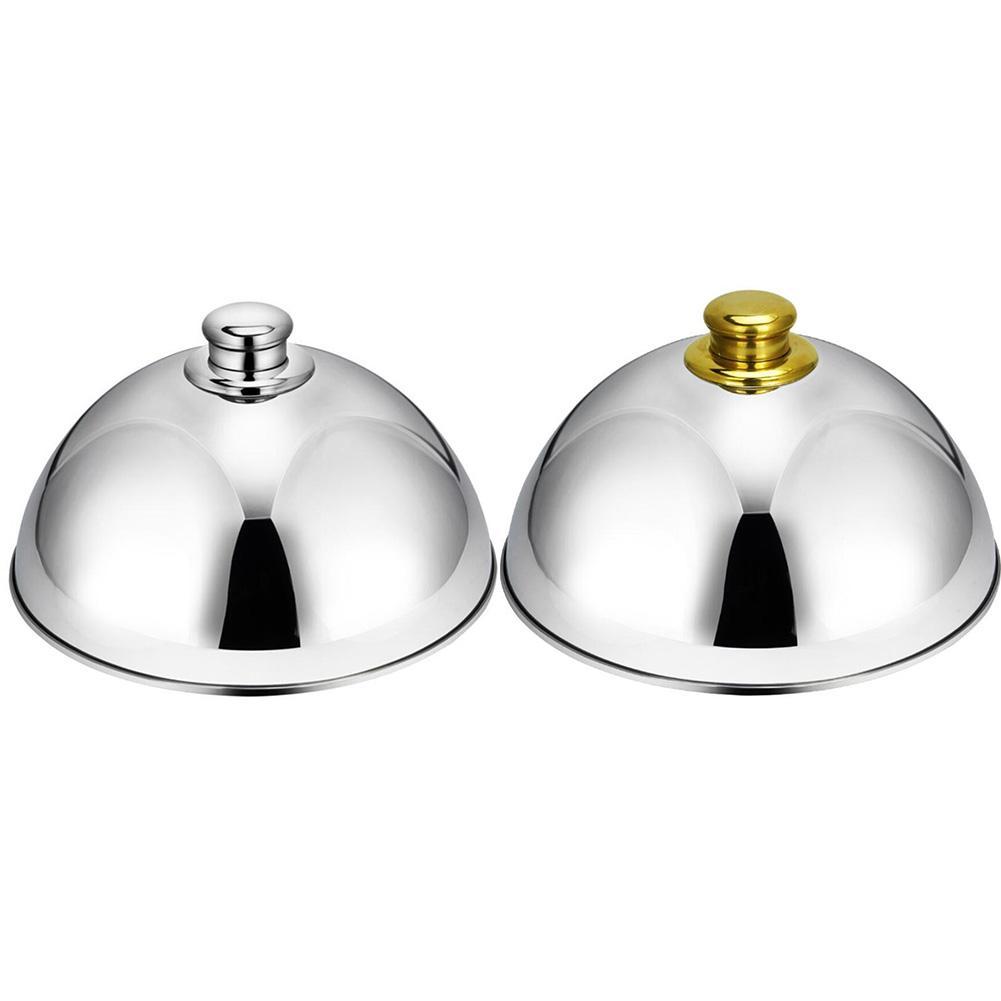 Stainless Steel Dome Food Meal Cover Steak Covers Cheese Melting Dome Serving Dish Food Cover For Home Restaurants Hotels Decor