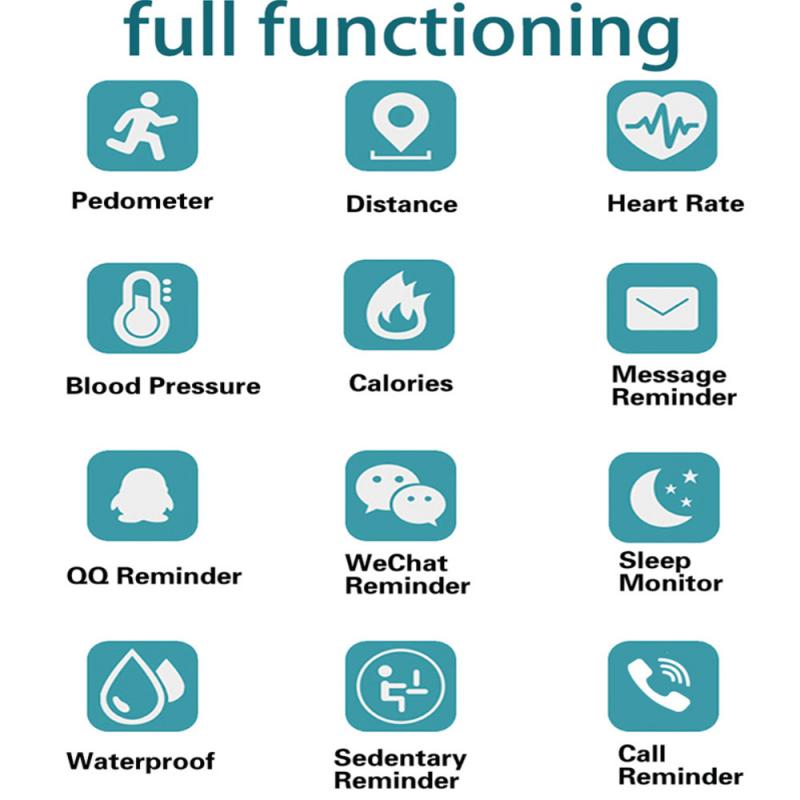 M5/M6 Smart Bracelet Watch Fitness Tracker Pedometer Heart Rate Blood Pressure Monitor Smart Sport Band For IPhone Huawei Xiaomi