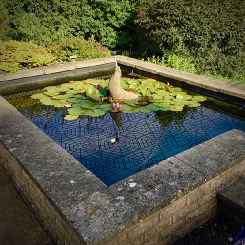 20Pcs Six Angle Fish Pond Net Protectors Fish Pond Nets Plastic Fish Guards Pond Mesh for Home Shop (Black)