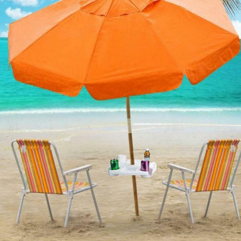 17 tommer runde plastholdere snack kopper strand paraply bord med kop til haven swimmingpool