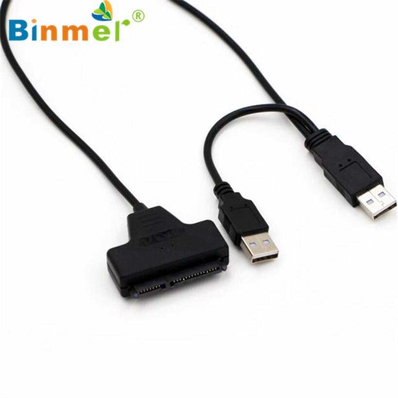 Binmer USB 2.0 SATA 7 + 22Pin à USB 2.0 câble adaptateur pour 2.5 HDD ordinateur portable disque dur transformer Micro Sep 12