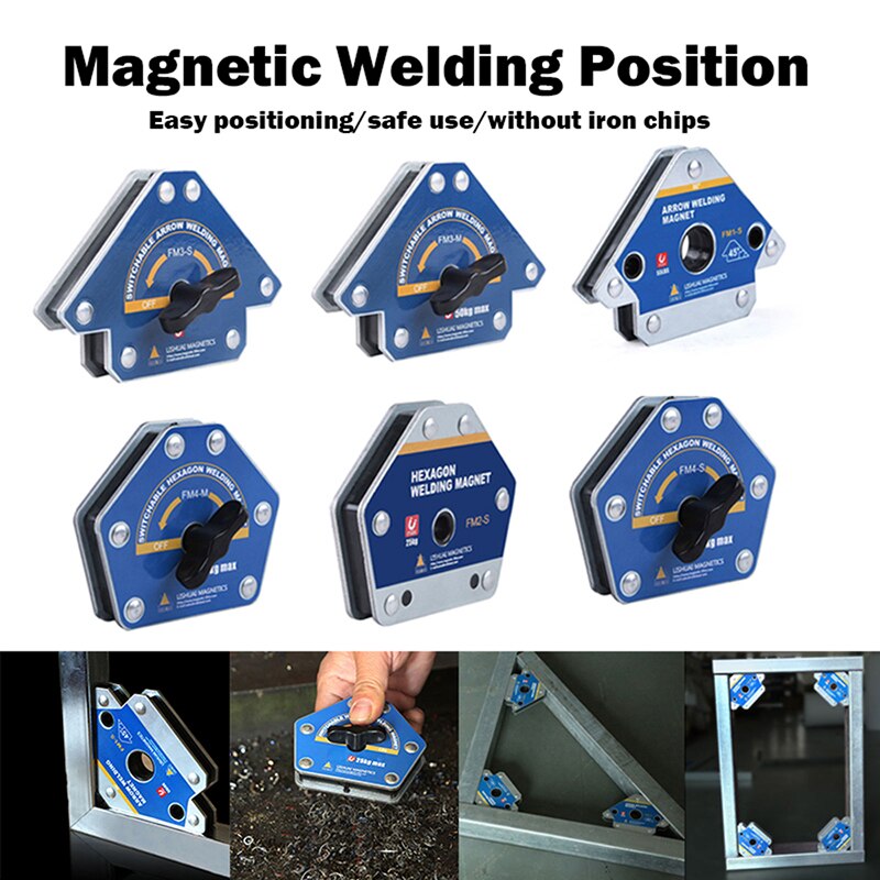 2/4Pcs/Set Welding Tool Multi-angle Solder Magnet Holder No Deformation Corrosion Resistance Arrow Clamp Welding Fixer