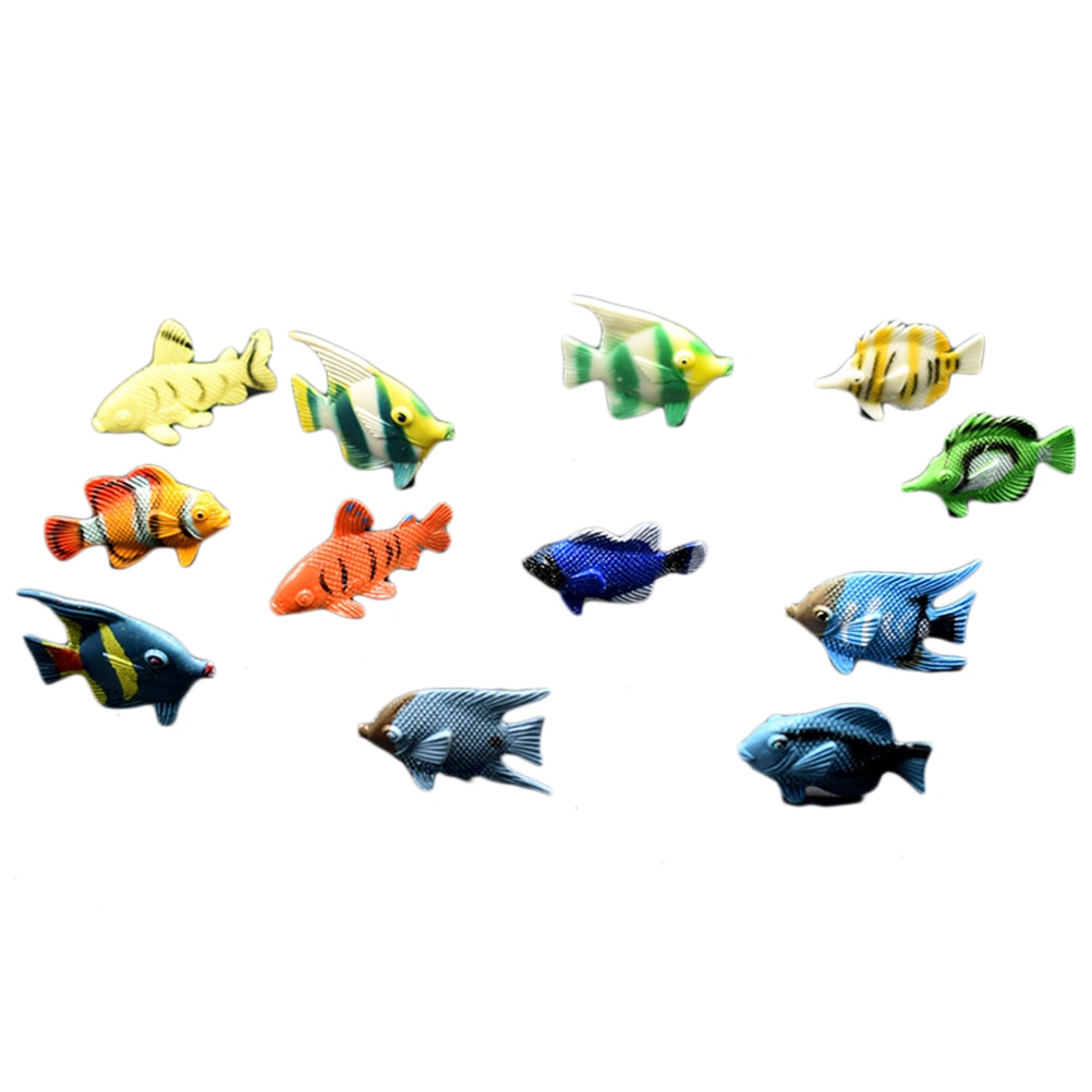 12 pièces Mini animaux marins Tropical océan poisson animaux figurines jouet mer vie modèle jouets PVC piscine poisson jouet éducation précoce #40: Default Title