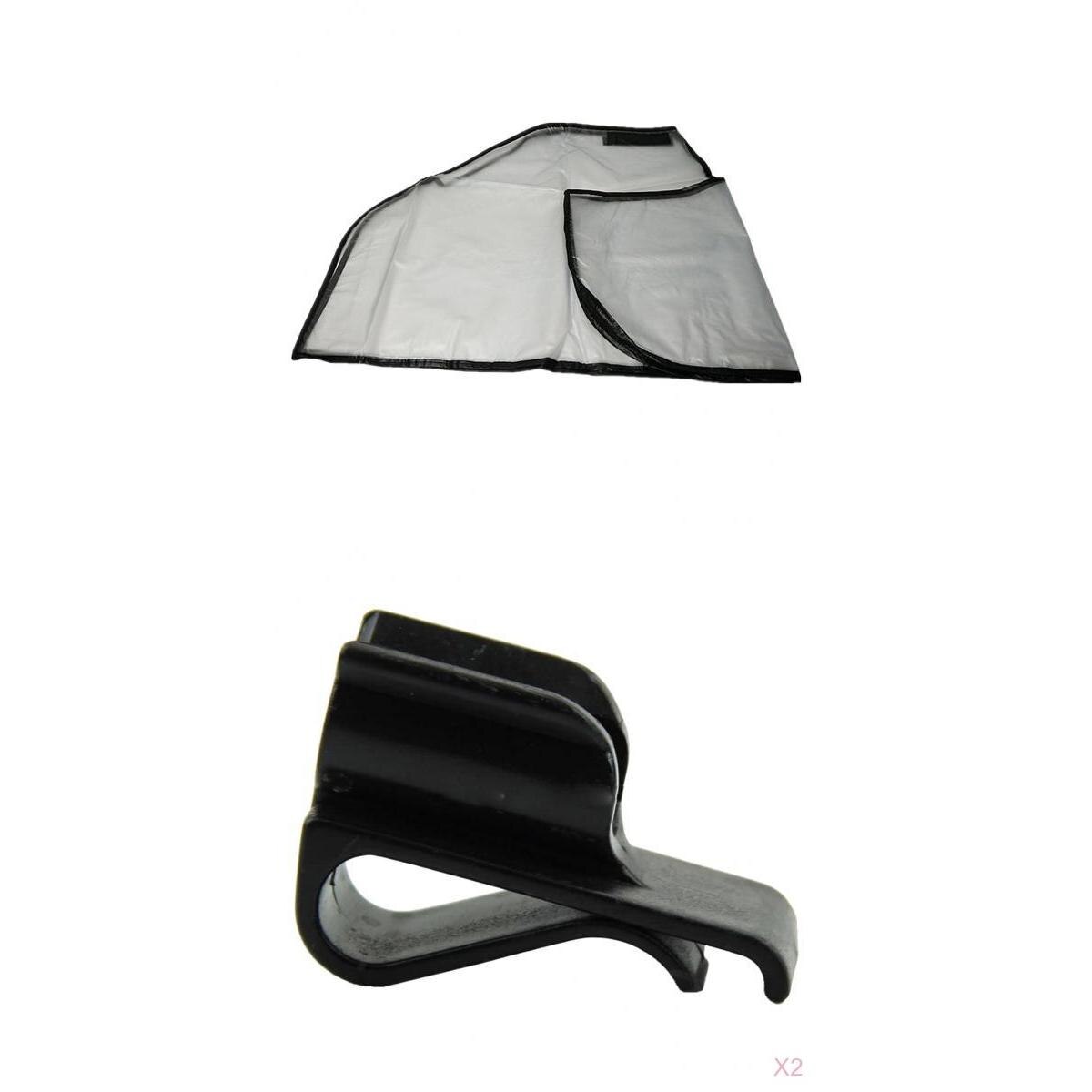 Waterproof Golf Club Travel Bag Rain Cover Raincoat & 2pcs Bag Clubs Clips
