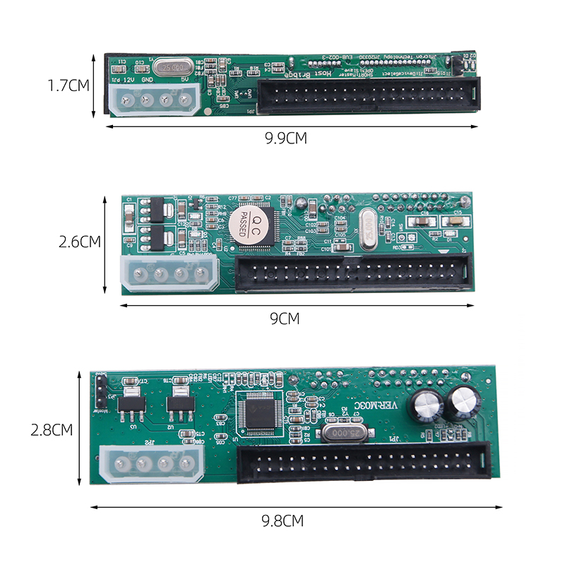 Adaptateur SATA vers IDE 2.5 "/3.5", série ATA SATA HDD vers PATA IDE 39/40 broches, convertisseur d'alimentation 4 broches, connecteur SATA vers PATA, carte Riser