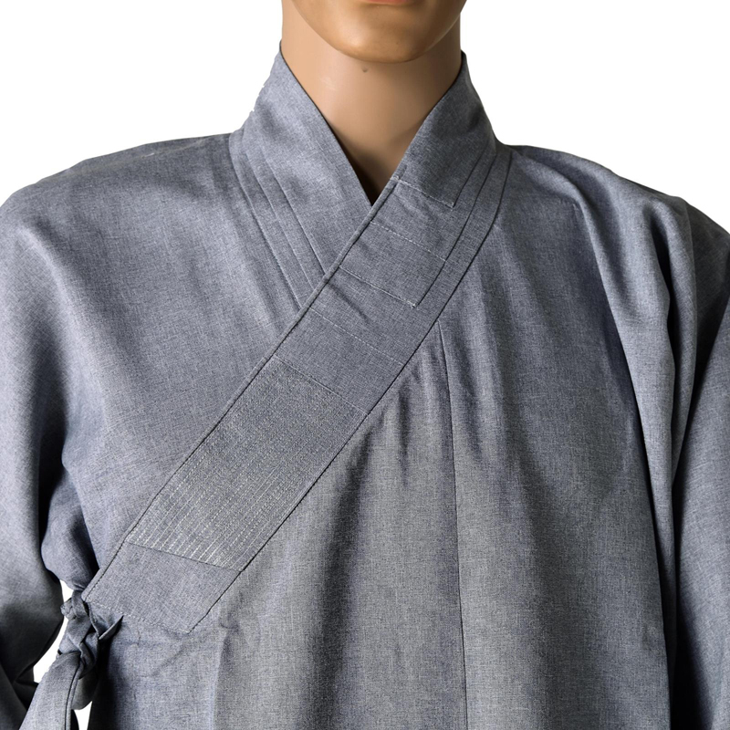 2 couleurs Shaolin Temple costume Zen bouddhiste Robe Lay moine méditation Robe bouddhisme moine vêtements ensemble formation uniforme costume
