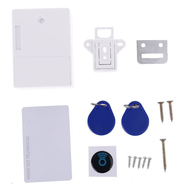 Punch-free Invisible Intelligent Sensor Drawer Lock File Cabinet Anti-theft Lock Wardrobe Shoe Cabinet Door RFID Lock: W
