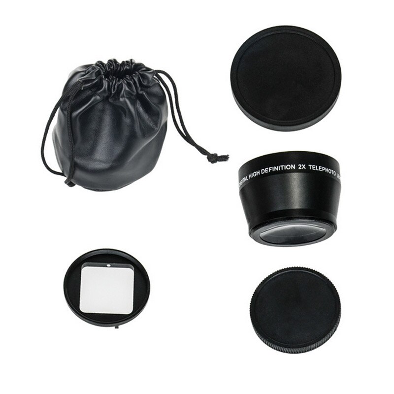 Objectif Zoom HD Super téléobjectif universel 52mm, appareil photo numérique pour Gopro 3 + 4 pour Xiaoyi LFX-ING