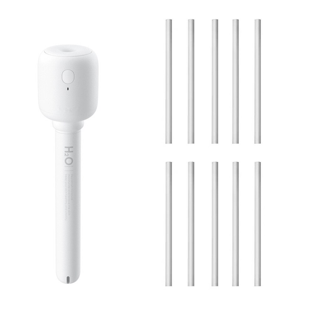 Humidificateur d'air ultrasonique portable blanc avec batterie 1100 mah, usb, diffuseur d'aromathérapie, sans fil: Blanc et 10 filtres