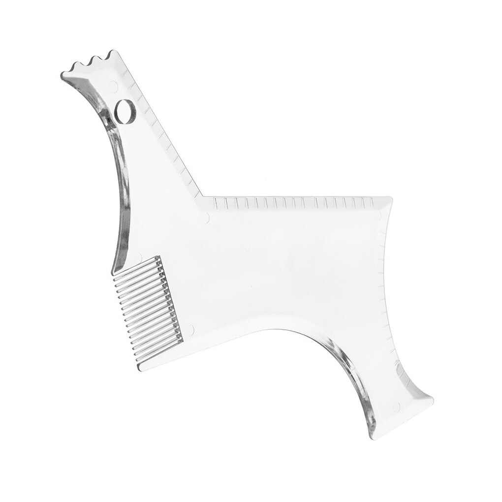 Beard Styling Shaping Tool Template Shaper Stencil Symmetry Trimming Beard Comb Beard Shaper: white