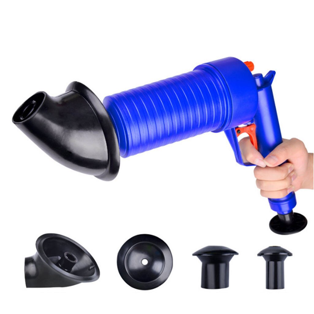 Inflador de alta presión de aire para inodoro, desatascador, limpiador de desagüe, fregadero, ducha y bañera