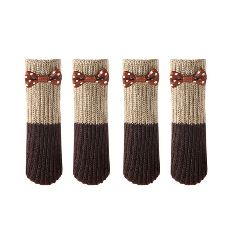 4 Stuks Stoel Been Sokken Doek Handschoenen Vloer Bescherming Breiwol Sokken Anti-Slip Tafel Meubels Voeten Mouw Cover protectors: D1