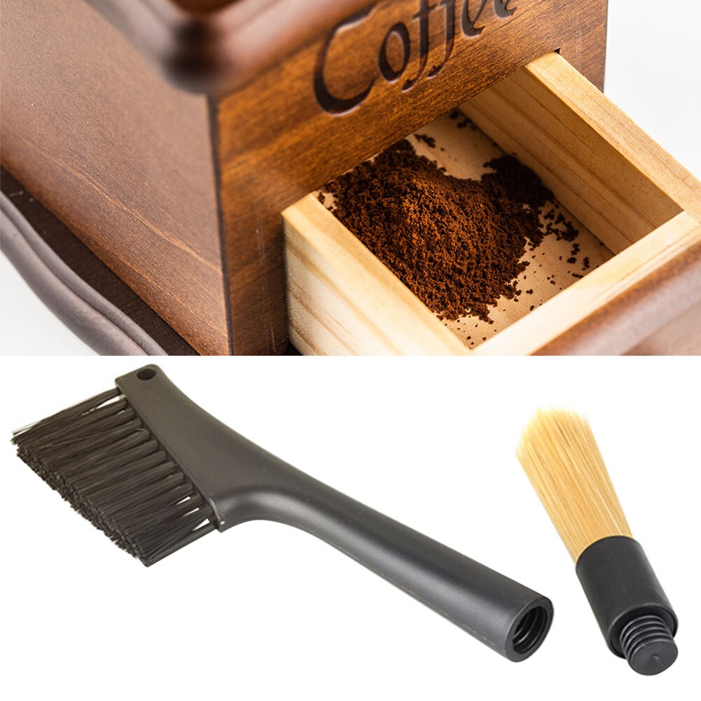 Poeder matcha verwijderbare barista korrel koffiemolen borstel machine reiniging dubbele kop accessoires espresso stofzuiggereedschap bonen