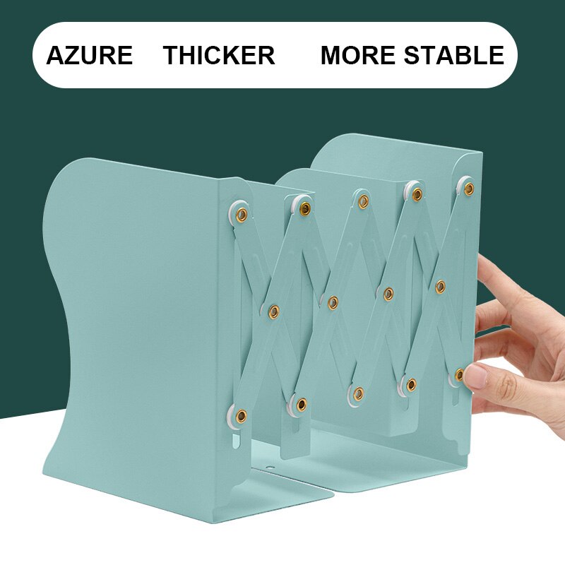 Support de rangement de livres rétractable pour étudiants, et pliable, pour papeterie de bureau et d'école: green (19.2x50cm)