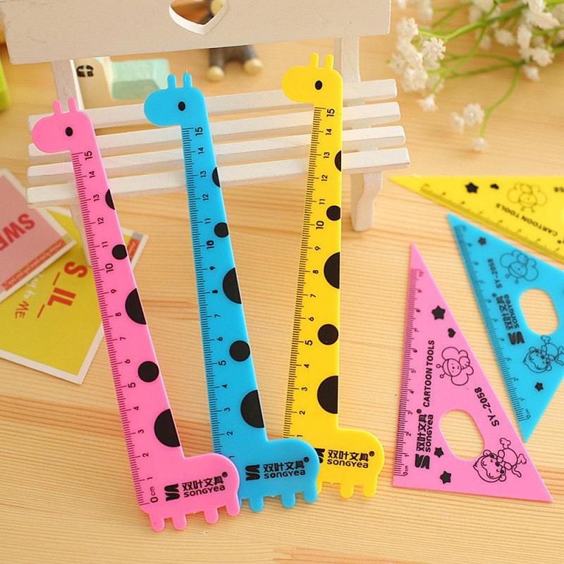 Novelty Giraffe Ruler Set Stationery Kawaii Student Ruler Set of Drafting Rules Stationery School Supplies In STOCK!