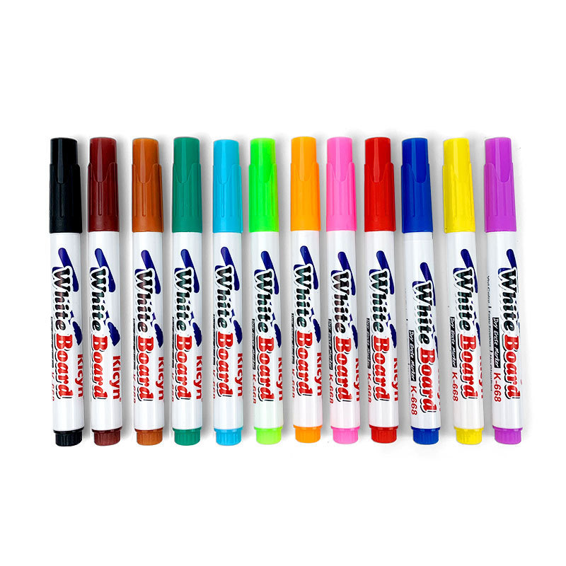 Marcadores mágicos que cambian el Color dibujo marcador de pizarra marcadores de tinta flotante suministros de pintura marcadores para niños pluma de fieltro YB001: Gris claro