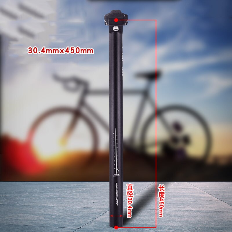 Aluminiumlegering mtb racefiets fiets zadelpen 25.4/27.2/28.6/30.4/30.8/31.6mm*350/450mm mountainbike zadelpen zitbuis: 30.4450mm