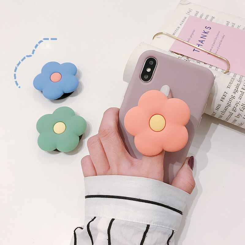 Mignon Fleur Support Pliant Kawaii pour Support De Téléphone Portable pour IPhone X 8 7 6 Plus IPAD pour Samsung pour Huawei Téléphone Grip