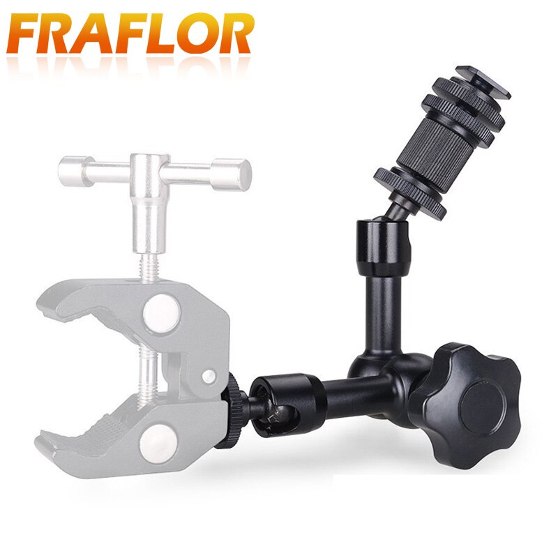 Superklem 7/11 inch verstelbare magische gelede arm voor het monteren van hdmi-monitor, led-lamp, lcd-videocamera, flitser, camera, dslr