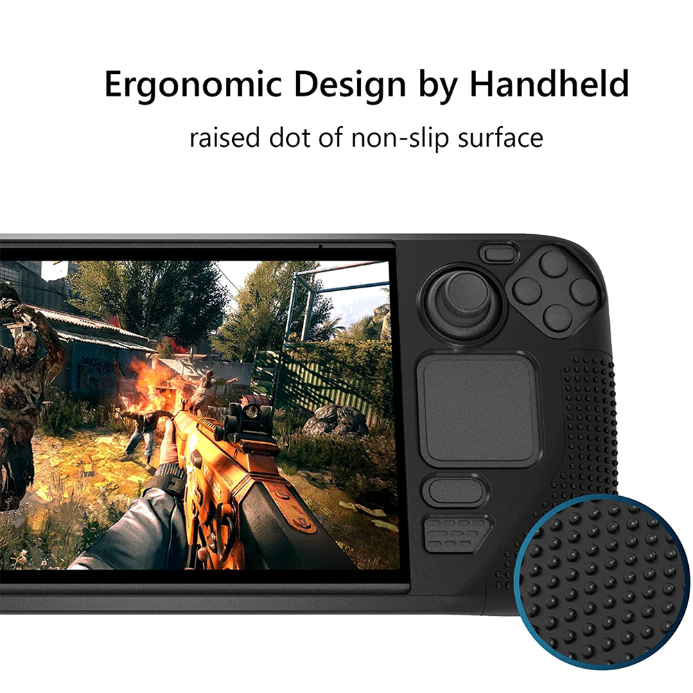 For Steam Deck host silicone sleeve Steam Deck game console all-inclusive silicone protective sleeve with anti-slip particles