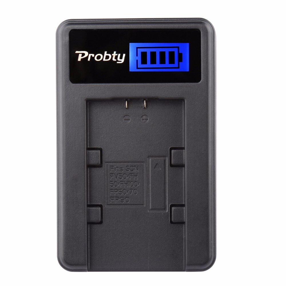 Probty NP-FH100 NP FH100 NPFH100 LCD USB Oplader voor Sony DCR-DVD405 407E 408 410E 450 602E 650E DCR-HC96 DCR-SR85 HDR-HC9
