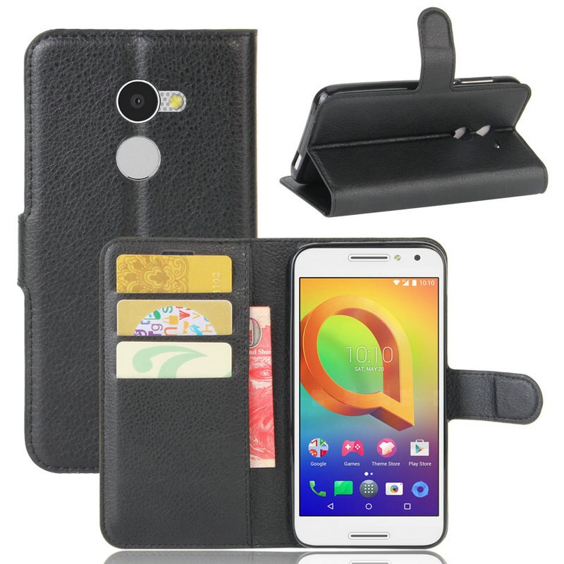 For alcatel A3 5046D Luxury Wallet Flip Leather Case for alcatel A3 5046 5046Y 5046U Phone Leather Back Cover with Stand Etui