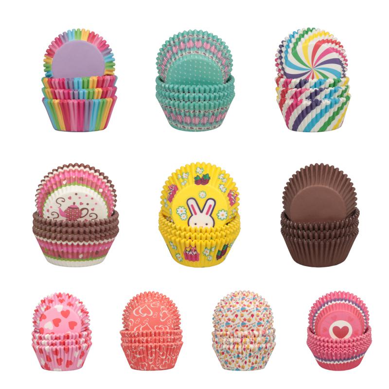 100Pcs Muffin Cupcake Paper Cupcake Liner Muffin Box Case Baking Tray Cake Decorating Birthday Party Tools Home Kitchen Supplies