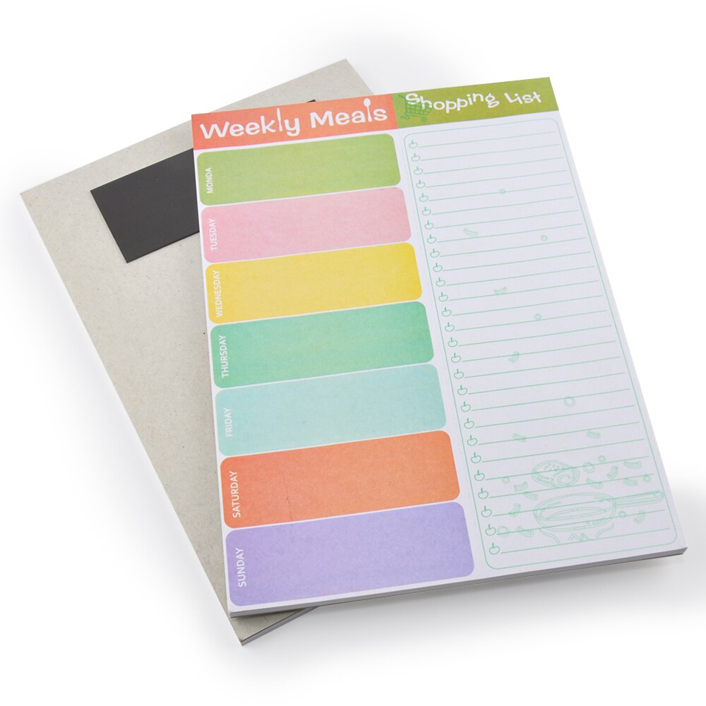 Weekly Meal Planner and Grocery List Magnetic Notepads - 7" x 10" Meal Planning Pad with Tear Off Shopping List for Convenient S