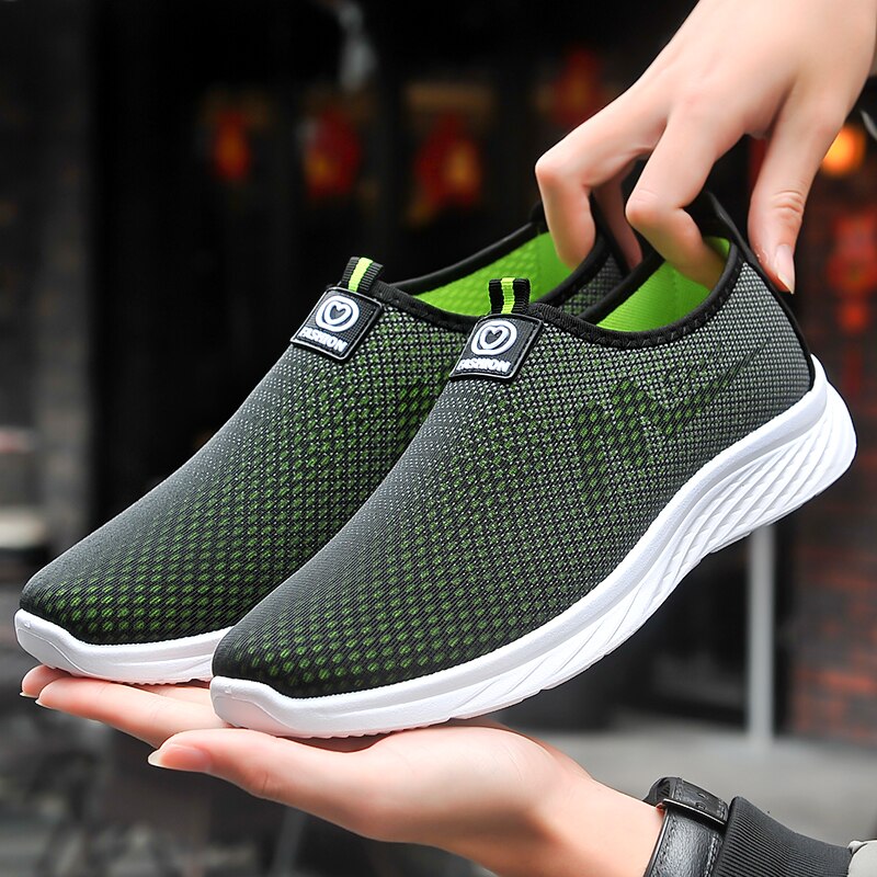 Vesonal sommer lette slip on mesh joggesko herresko pustende komfortable herresko loafers uformelt fottøy