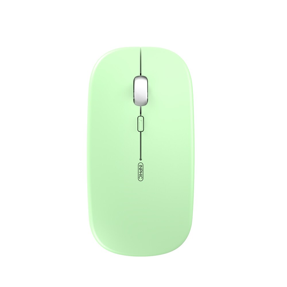 Wireless Mouse Computer Mouse Silent Mause Rechargeable Ergonomic Mouse 2.4Ghz 1600dpi USB Optical Mice For Macbook Laptop PC: green