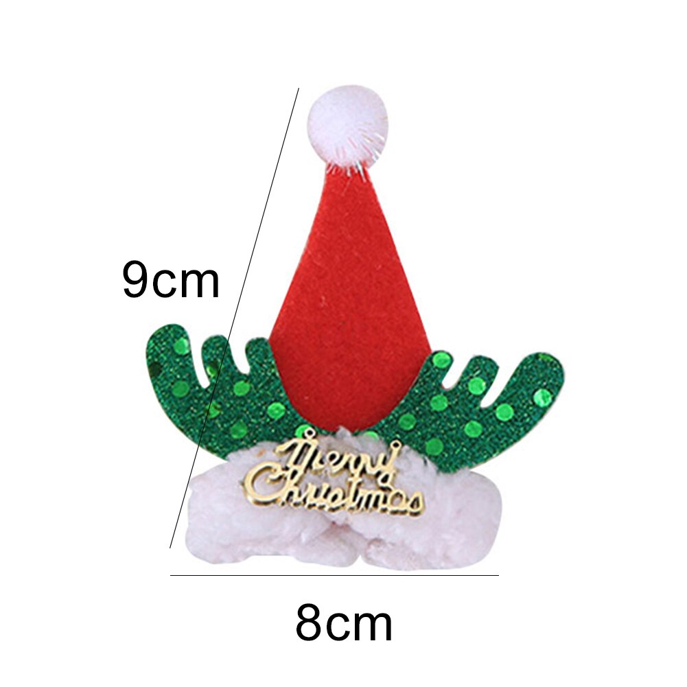 5Pcs Xmas Herten Hoorn Wijnfles Cover Wees Hoed Cap Party Decoratie Wijnfles Hoed Kerst Decoratie Xmas fles